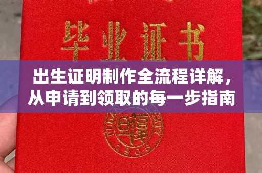 宏伟出生证明制作全流程详解，从申请到领取的每一步指南