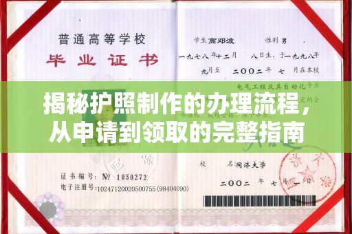 宏伟揭秘护照制作的办理流程，从申请到领取的完整指南